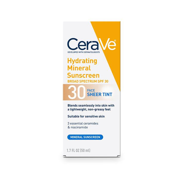 CeraVe Hydrating Mineral Sunscreen SPF 30 Face Sheer Tint