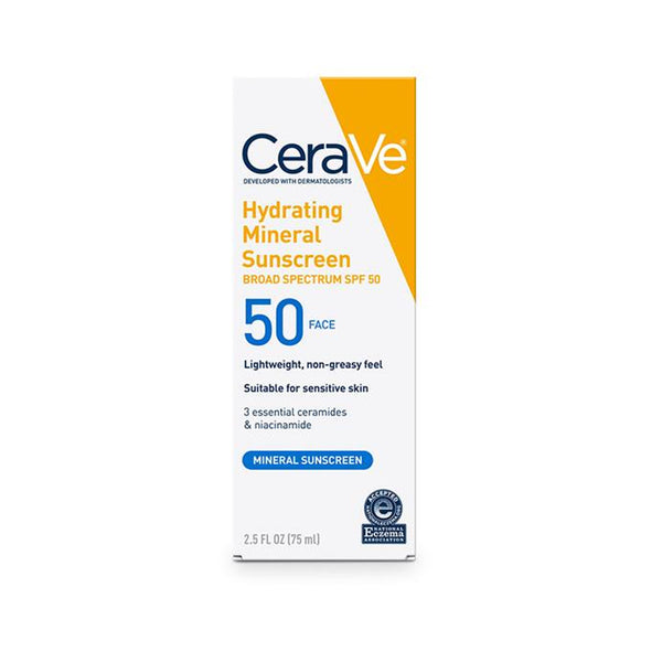 CeraVe Hydrating Mineral Sunscreen SPF 50 Face Lotion