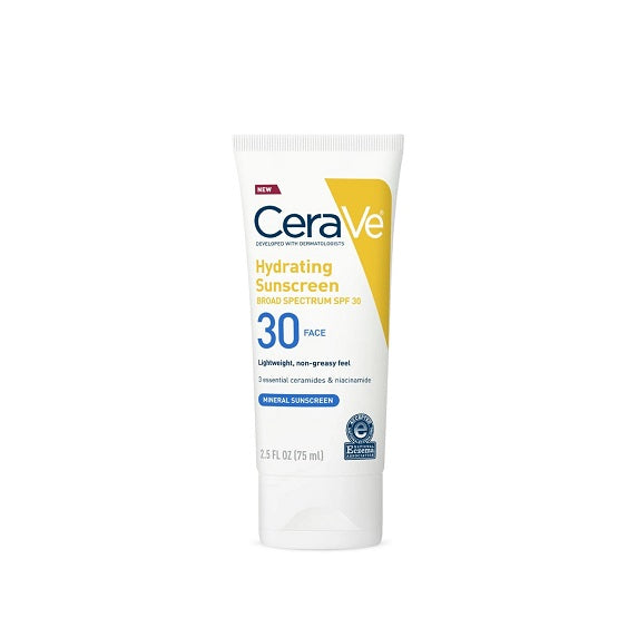 CeraVe Hydrating Mineral Sunscreen Spf 30 Face